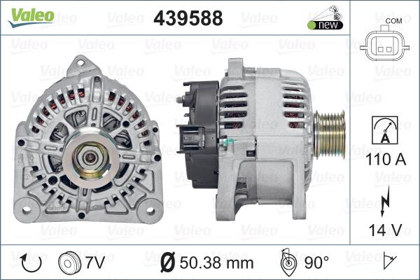 Valeo 439588 - Генератор autospares.lv