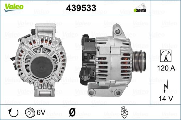 Valeo 439533 - Генератор autospares.lv