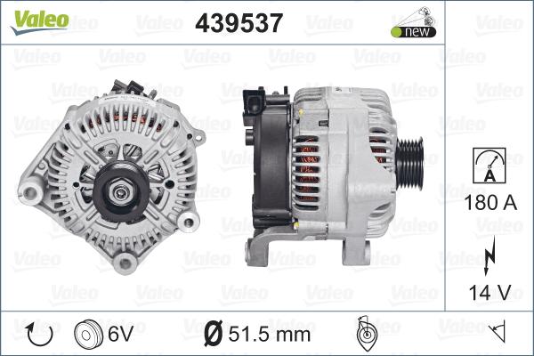 Valeo 439537 - Генератор autospares.lv