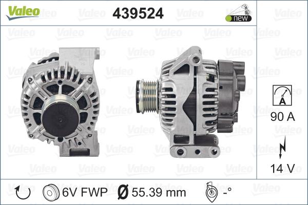 Valeo 439524 - Генератор autospares.lv