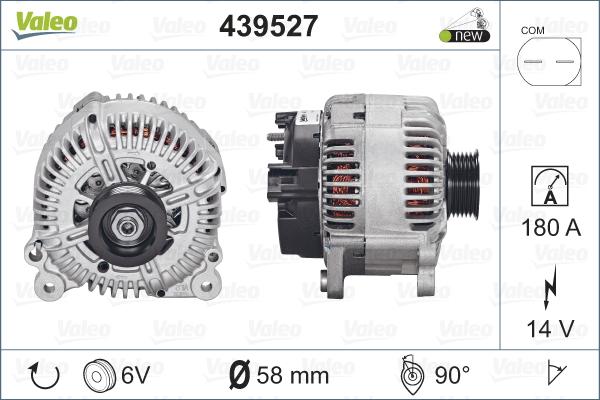 Valeo 439527 - Генератор autospares.lv