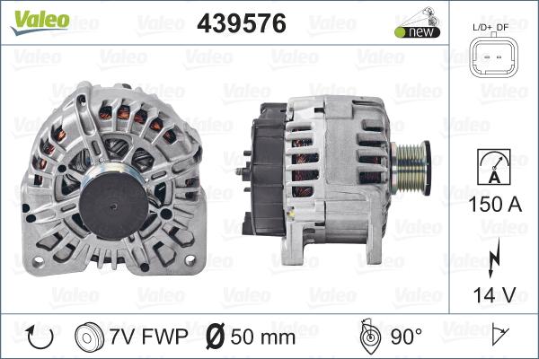 Valeo 439576 - Генератор autospares.lv