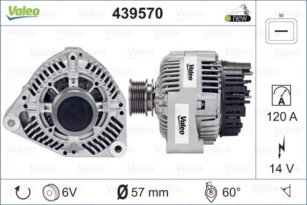 Valeo 439570 - Генератор autospares.lv