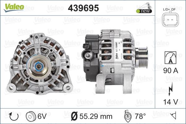 Valeo 439695 - Генератор autospares.lv