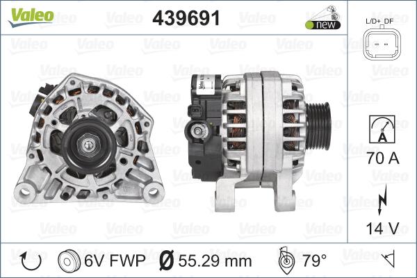 Valeo 439691 - Генератор autospares.lv