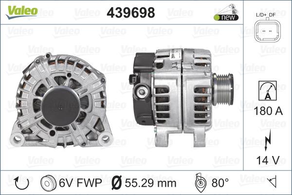 Valeo 439698 - Генератор autospares.lv