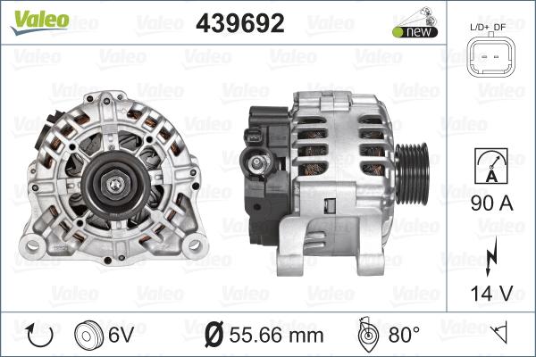 Valeo 439692 - Генератор autospares.lv