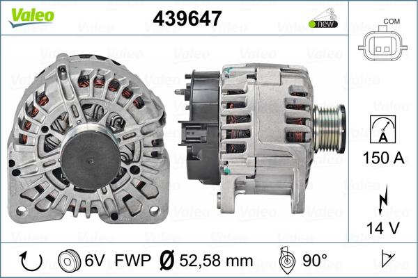 Valeo 439647 - Генератор autospares.lv