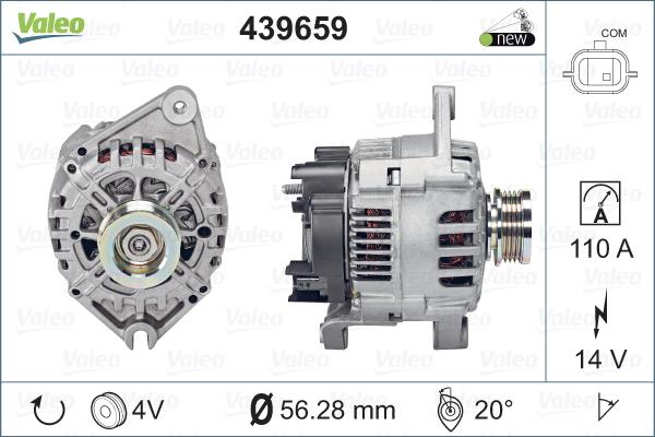 Valeo 439659 - Генератор autospares.lv