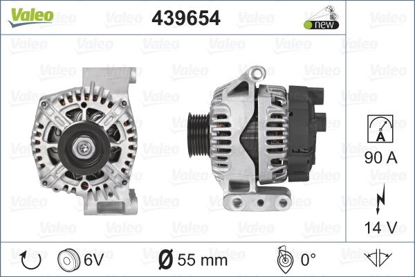 Valeo 439654 - Генератор autospares.lv