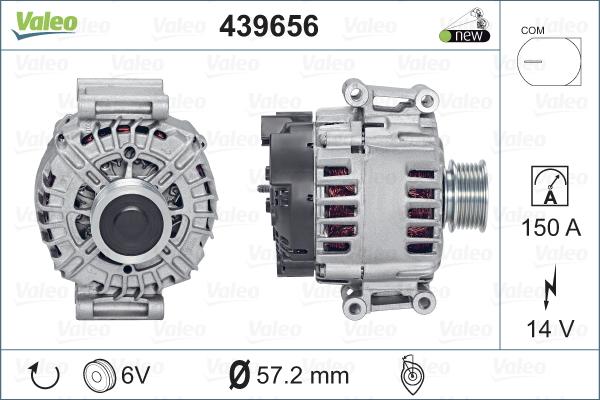 Valeo 439656 - Генератор autospares.lv