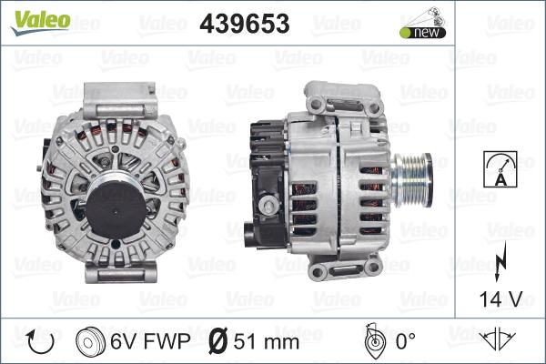 Valeo 439653 - Генератор autospares.lv