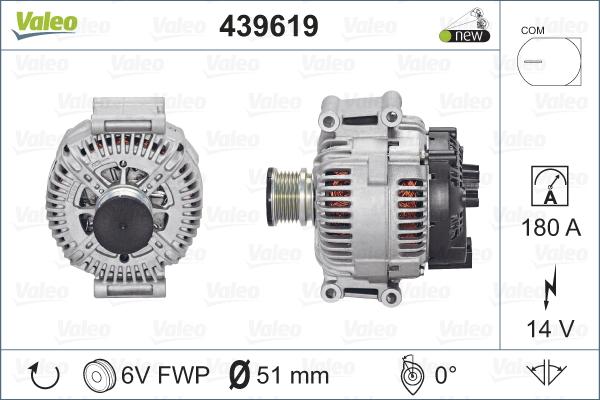 Valeo 439619 - Генератор autospares.lv