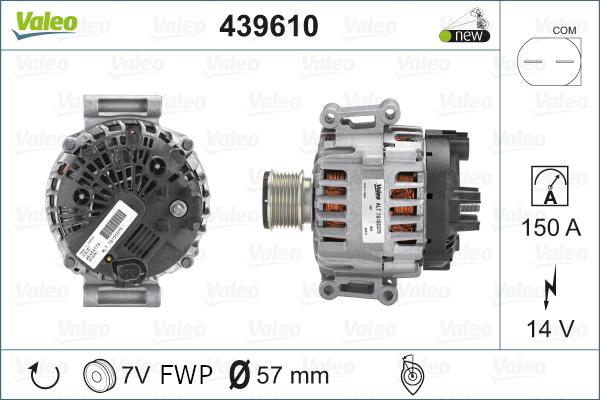 Valeo 439610 - Генератор autospares.lv