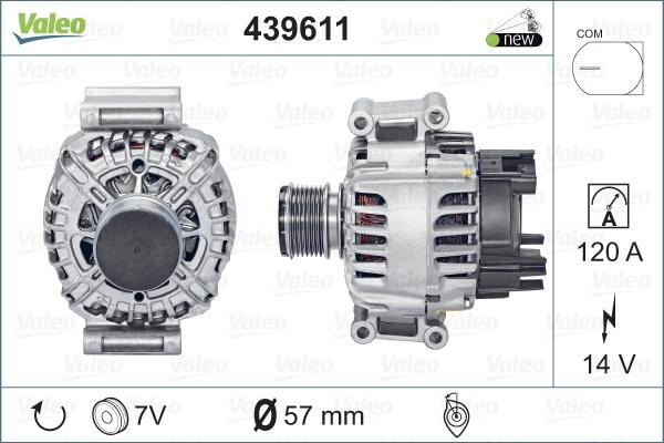 Valeo 439611 - Генератор autospares.lv