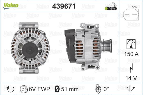 Valeo 439671 - Генератор autospares.lv