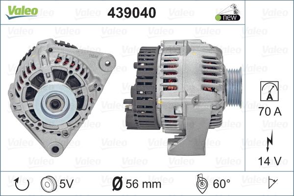 Valeo 439040 - Генератор autospares.lv