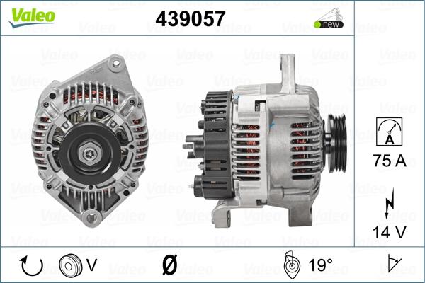 Valeo 439057 - Генератор autospares.lv