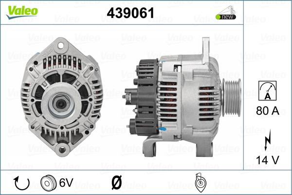 Valeo 439061 - Генератор autospares.lv