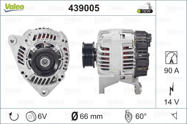 Valeo 439005 - Генератор autospares.lv