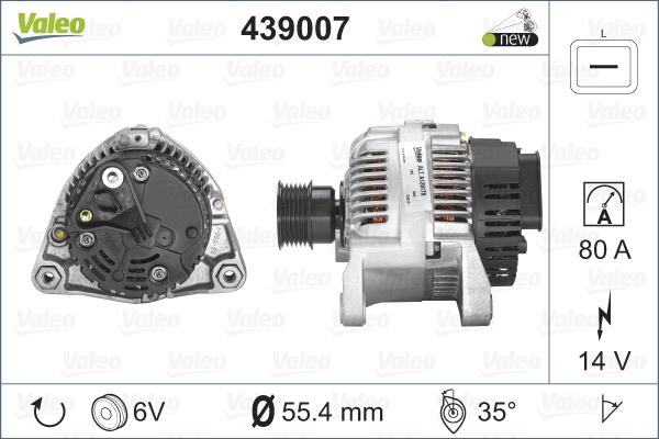 Valeo 439007 - Генератор autospares.lv