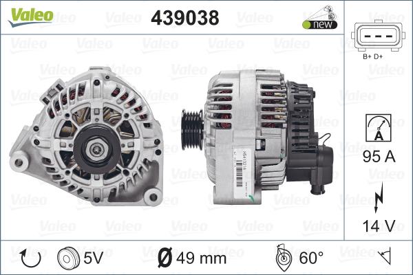 Valeo 439038 - Генератор autospares.lv