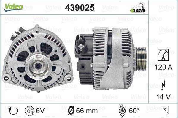 Valeo 439025 - Генератор autospares.lv