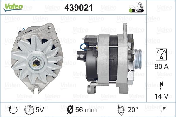 Valeo 439021 - Генератор autospares.lv