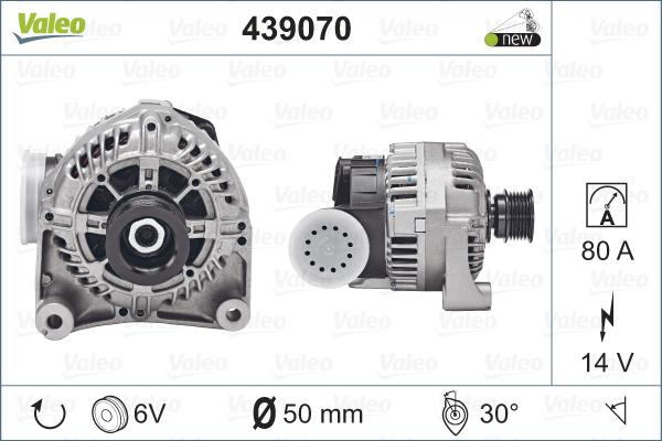 Valeo 439070 - Генератор autospares.lv