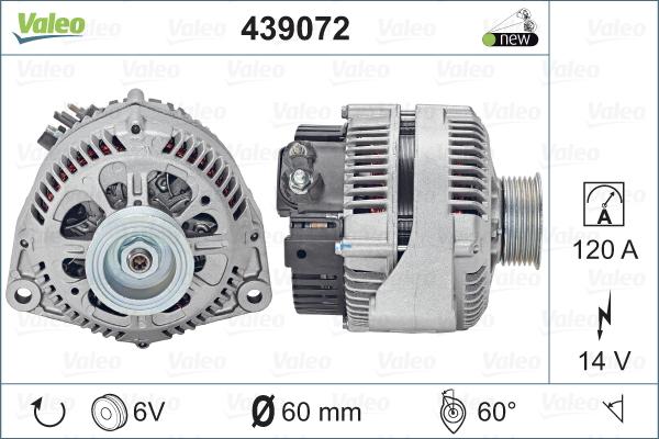 Valeo 439072 - Генератор autospares.lv