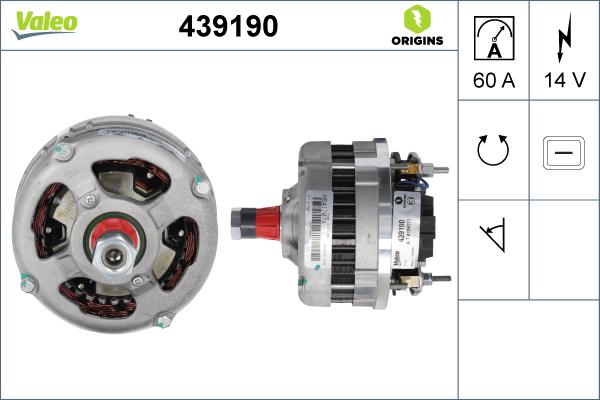 Valeo 439190 - Генератор autospares.lv