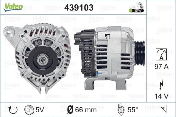 Valeo 439103 - Генератор autospares.lv