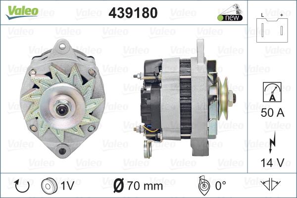 Valeo 439180 - Генератор autospares.lv