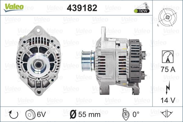 Valeo 439182 - Генератор autospares.lv