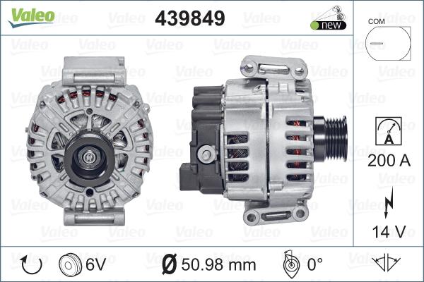 Valeo 439849 - Генератор autospares.lv