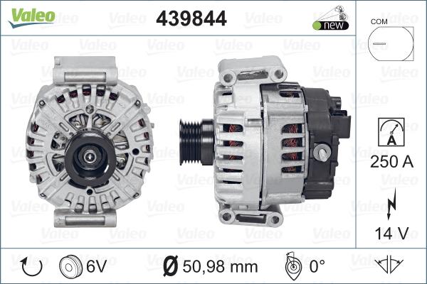 Valeo 439844 - Генератор autospares.lv