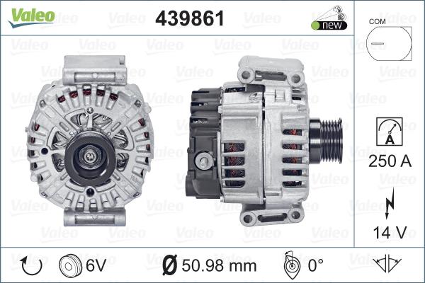 Valeo 439861 - Генератор autospares.lv