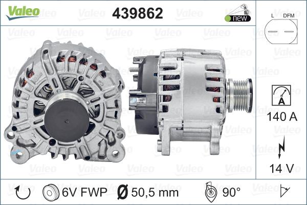 Valeo 439862 - Генератор autospares.lv