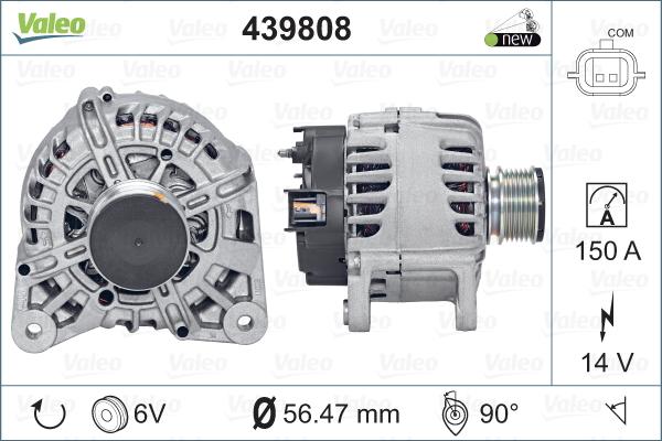 Valeo 439808 - Генератор autospares.lv