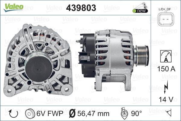 Valeo 439803 - Генератор autospares.lv