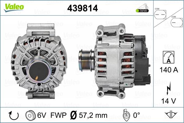 Valeo 439814 - Генератор autospares.lv