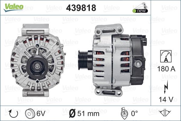 Valeo 439818 - Генератор autospares.lv