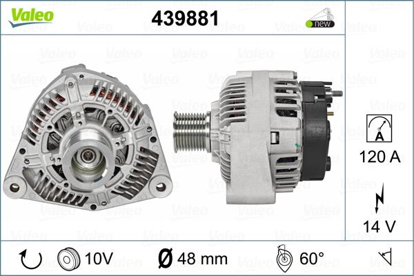 Valeo 439881 - Генератор autospares.lv