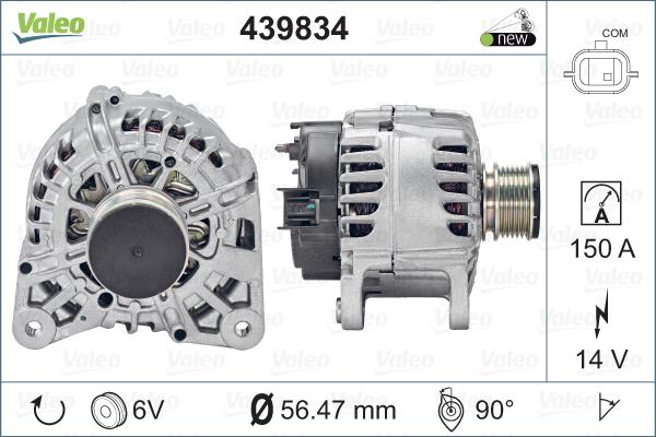 Valeo 439834 - Генератор autospares.lv