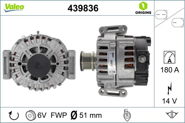 Valeo 439836 - Генератор autospares.lv