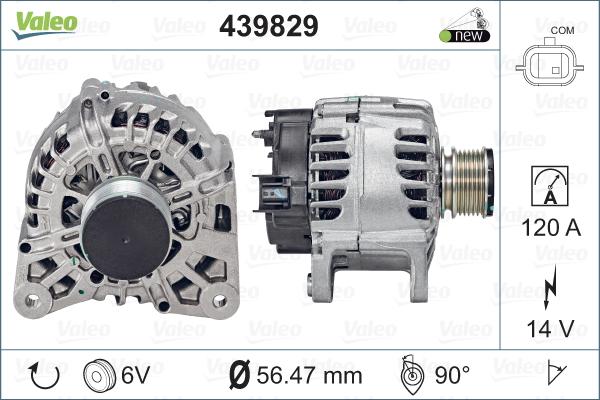 Valeo 439829 - Генератор autospares.lv