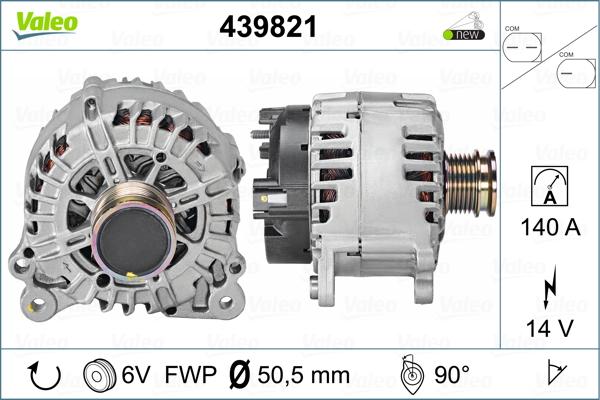 Valeo 439821 - Генератор autospares.lv