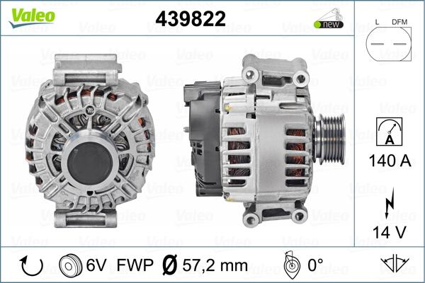 Valeo 439822 - Генератор autospares.lv