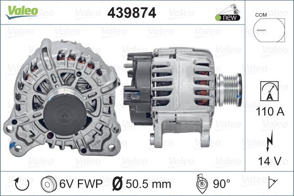 Valeo 439874 - Генератор autospares.lv