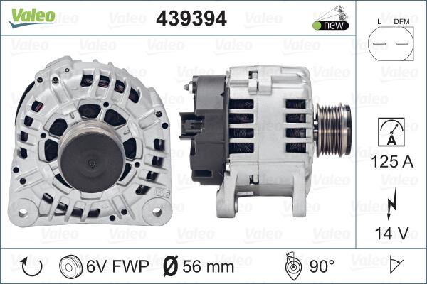 Valeo 439394 - Генератор autospares.lv